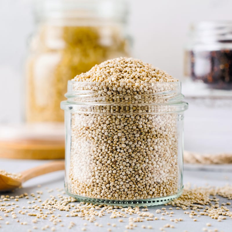Foto van Quinoa en havervlokken met perzik door WW