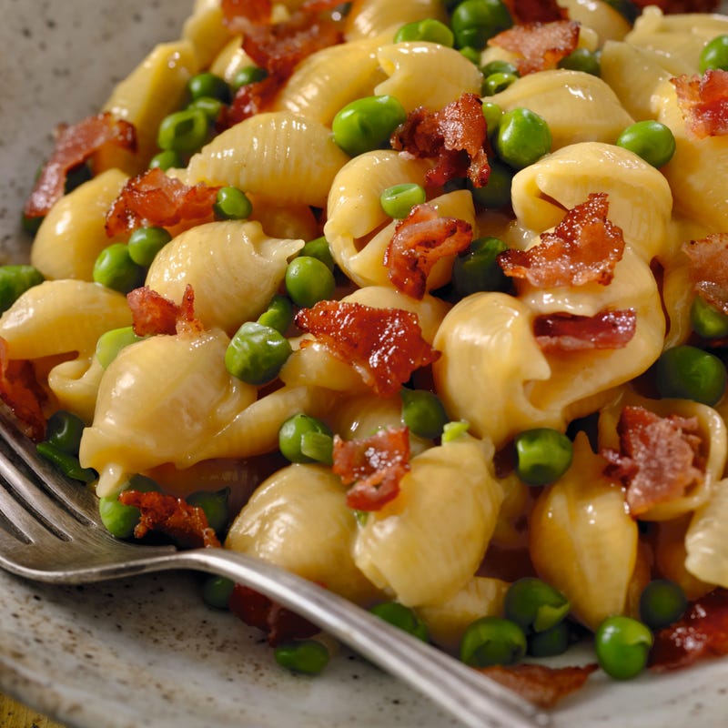 Foto van Pasta met doperwten en spek door WW