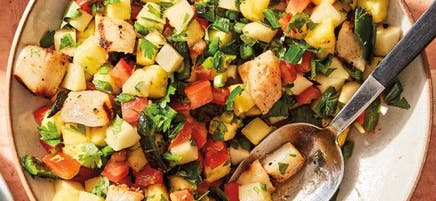 Mexican Chopped Salad with Scallops