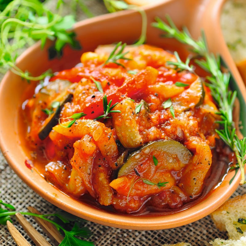 Foto van Ratatouille met zoete aardappel door WW