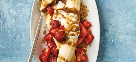 Banana splitfrukost