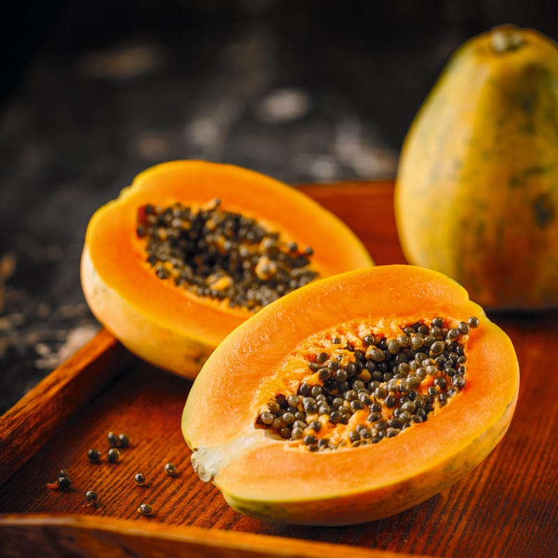 Foto van Salade met papaya, wortel en granaatappel door WW