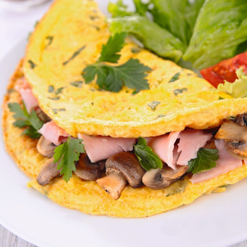 Foto van Omeletwrap met champignons en ham door WW