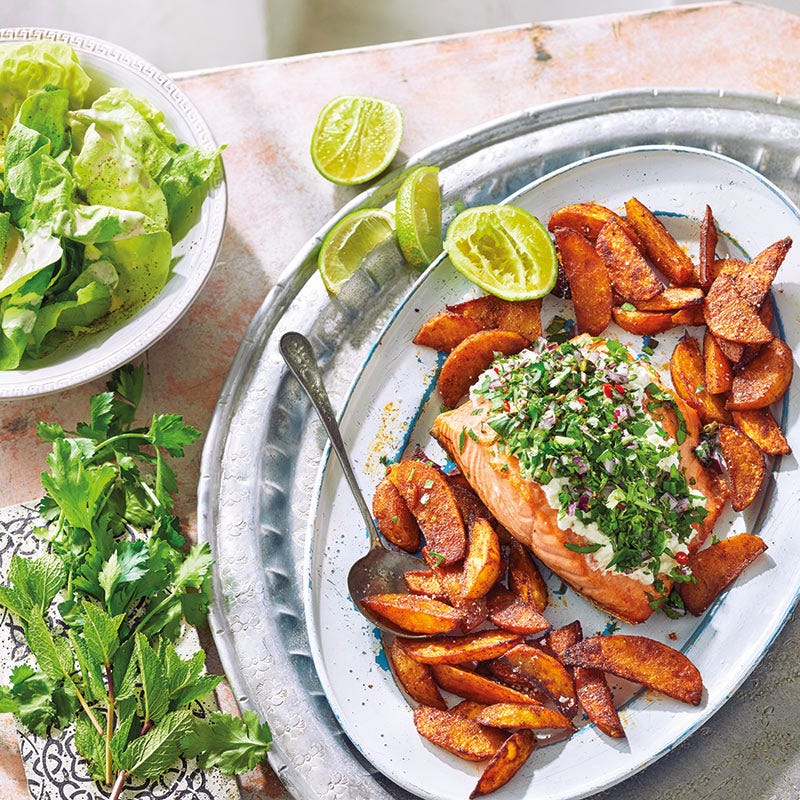 Lachs mit Kräuter-Topping