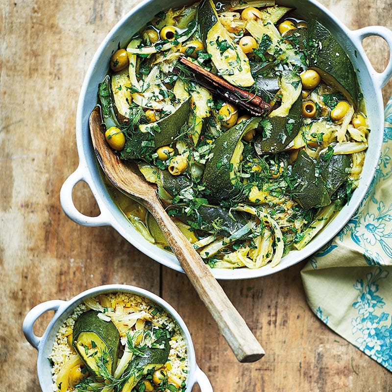 Grüne Tajine mit Zitronen-Couscous