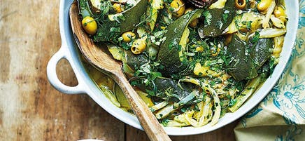 Grüne Tajine mit Zitronen-Couscous