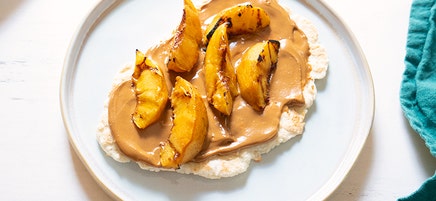 Peanut Butter & Grilled Peach Two-Ingredient Dough Flatbread