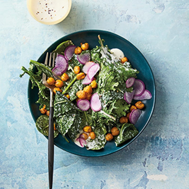 Foto van Caesarsalade met krokante kikkererwten door WW