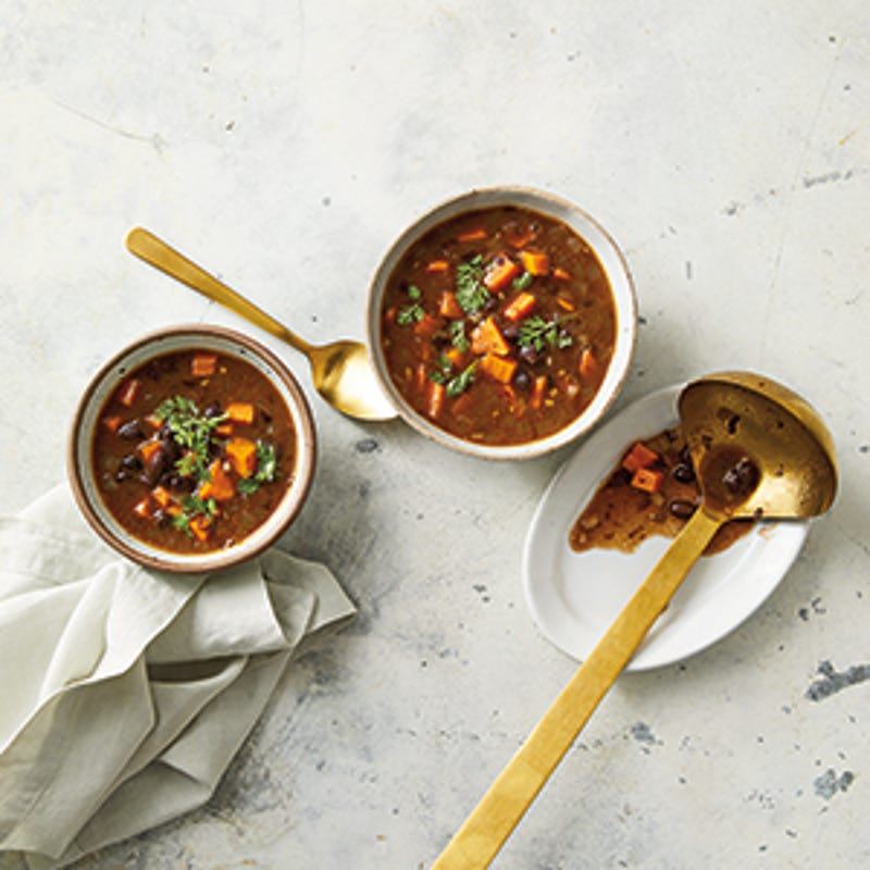 Foto van Stoofpotje van zwarte bonen en zoete aardappel door WW