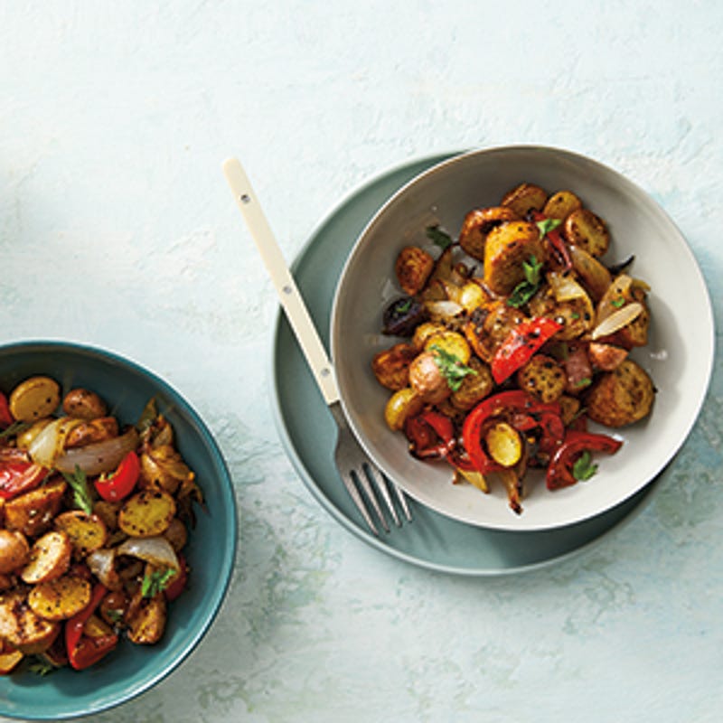 Foto van Traybake met worst, paprika, ui en aardappel door WW