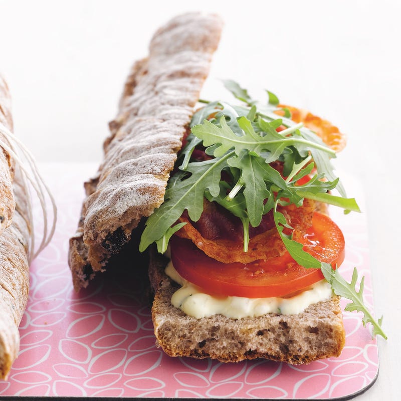 Foto van Ciabatta met tomaat, rucola en rauwe ham door WW