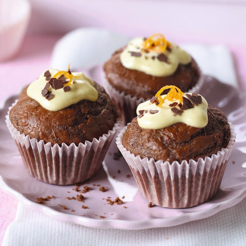 Foto van Chocoladesinaasappelcupcakes door WW