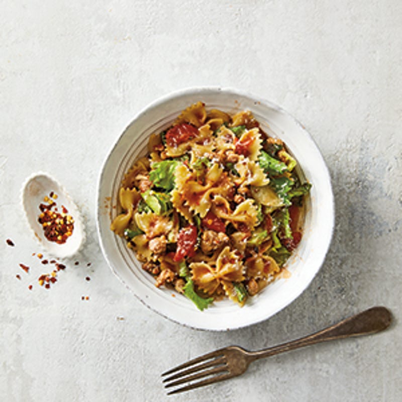 Foto van Farfalle met gehakt en andijvie door WW