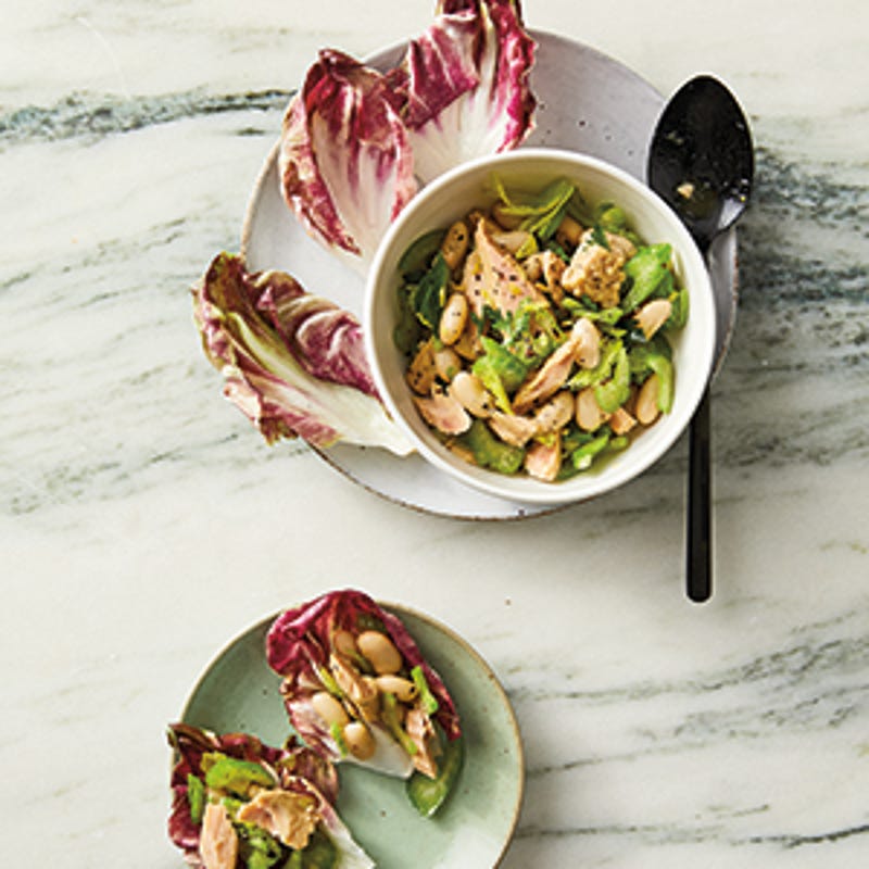 Foto van Tonijnsalade met cannellinibonen en bleekselderij door WW