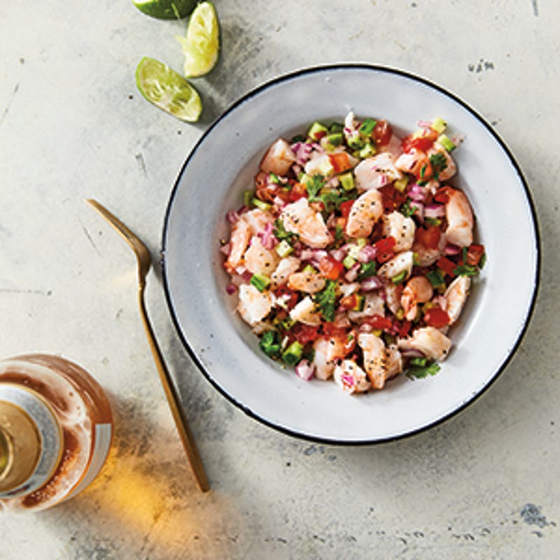 Foto van 'Ceviche' van scampi door WW