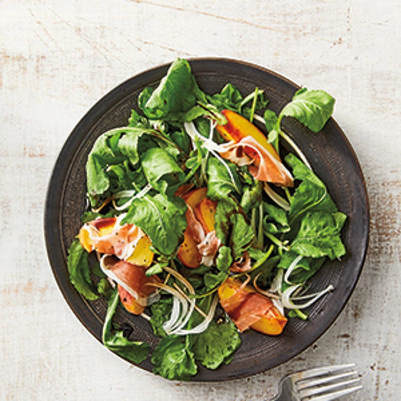 Foto van Rucola met perzik en prosciutto door WW