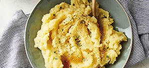 Puree van pastinaak, aardappel en appel