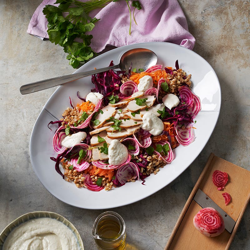 ViktVäktarna - Grillad kycklingsallad med pepparrotssås