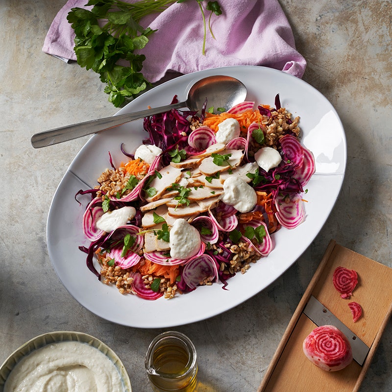 ViktVäktarna - Grillad kycklingsallad med pepparrotssås