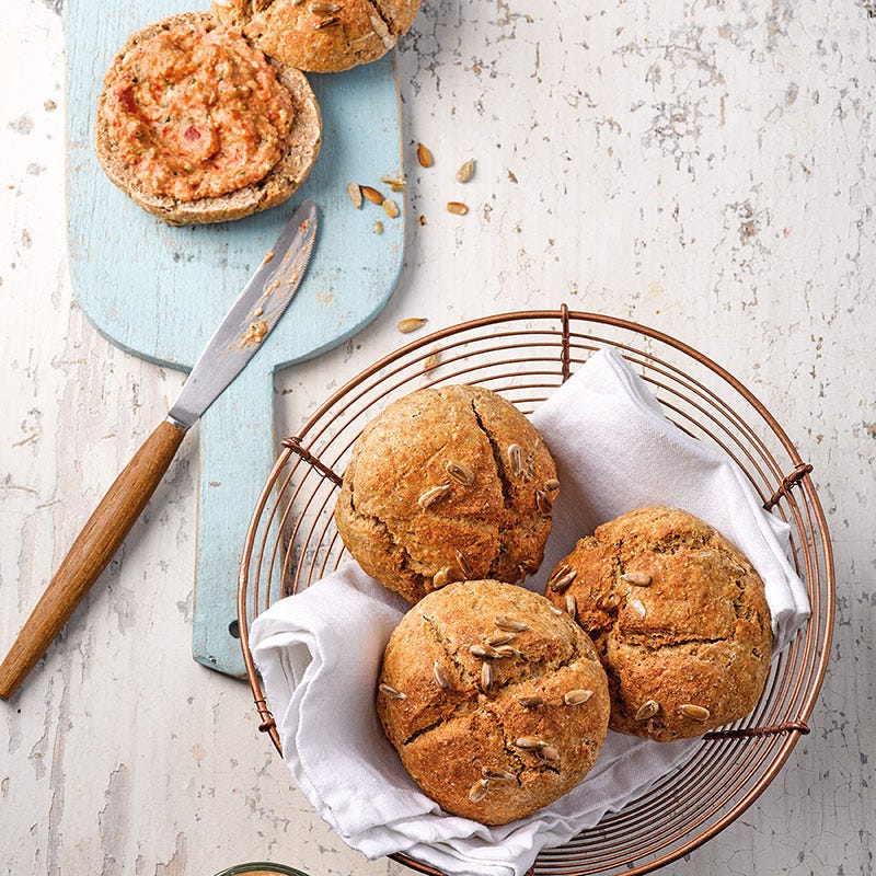Schnelle Dinkel-Quark-Brötchen