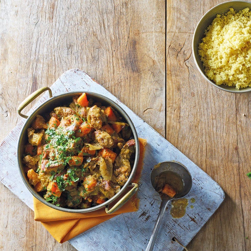 Lamm-Karotten-Topf mit Couscous