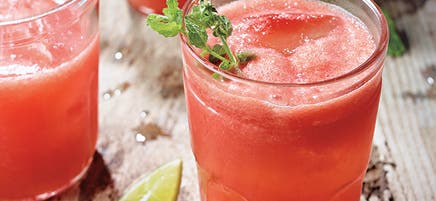 Agua fresca med vattenmelon