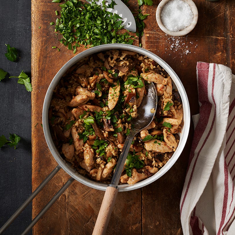 ViktVäktarna - Krämigt havreris med svamp och kyckling