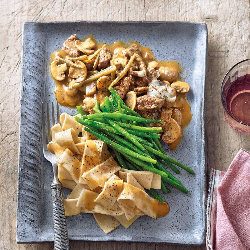 Rindergeschnetzeltes mit Champignons