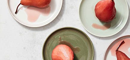 Red Wine-Poached Pears