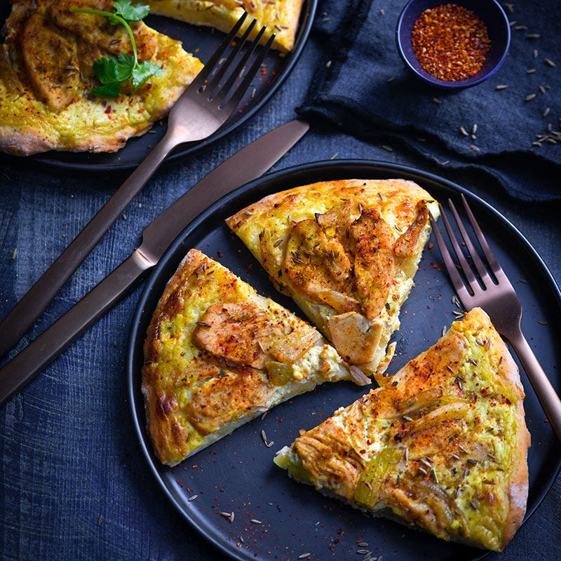 Hähnchen-Tikka-Masala-Pizza