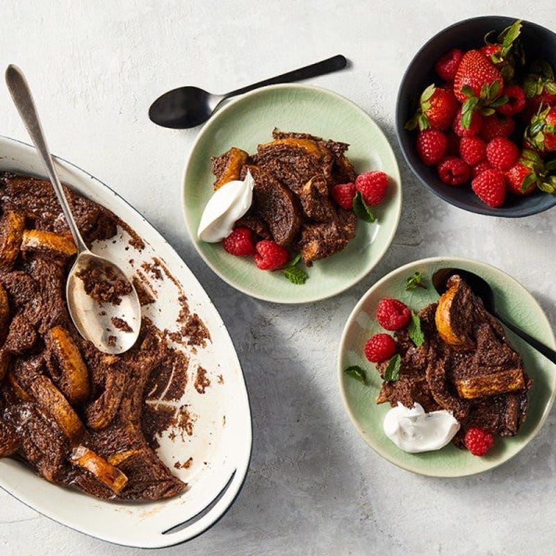 Photo of Rich chocolate bread pudding by WW