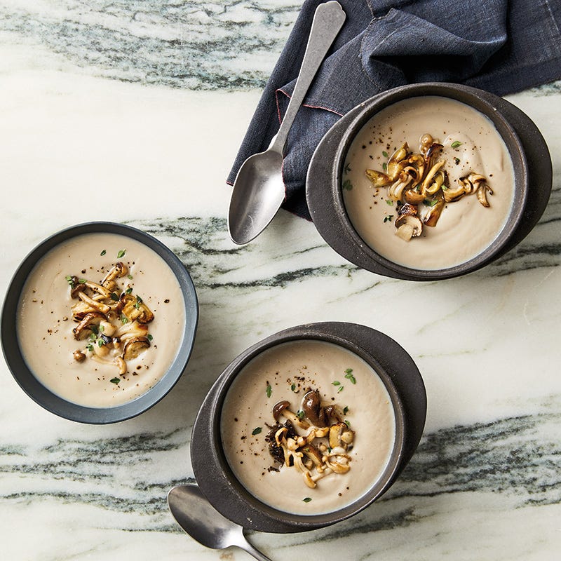 Pilzsuppe mit Blumenkohl