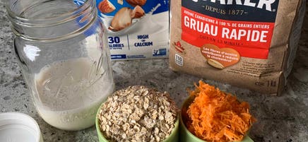 Carrot Cake Overnight Oats Created by Ambassador Victoria Plante