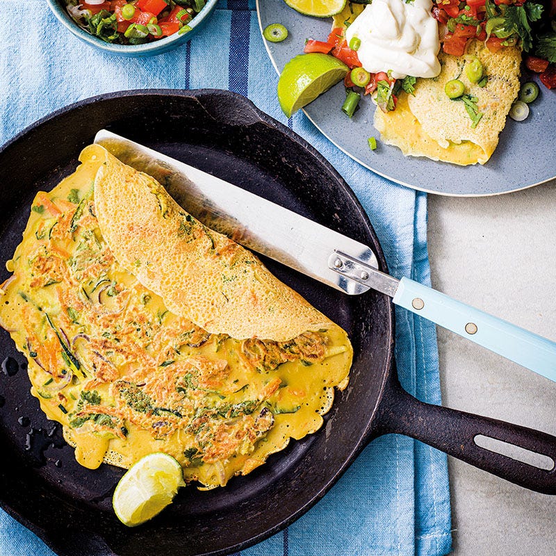 Vegane Pancakes nach indischer Art