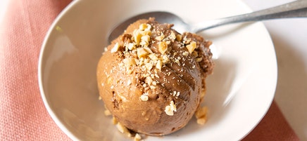 Chocolate and double-peanut "nice" cream