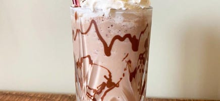 Chocolate & peanut butter milkshake