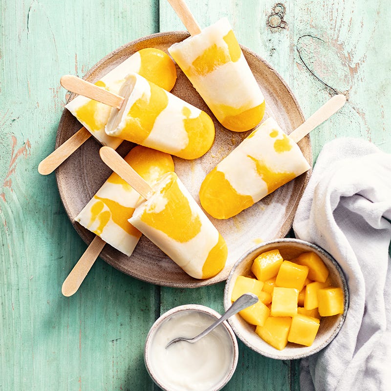 Bâtons glacés veggie  à la mangue
