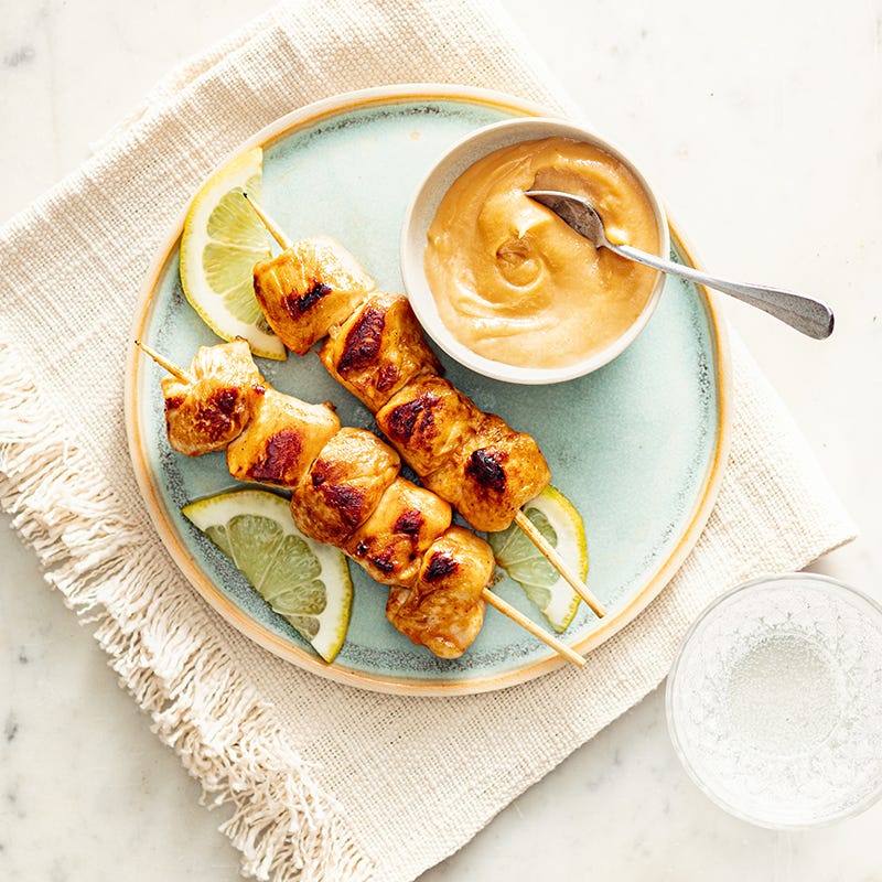 Photo de Brochettes kebab sauce cacahuète prise par WW