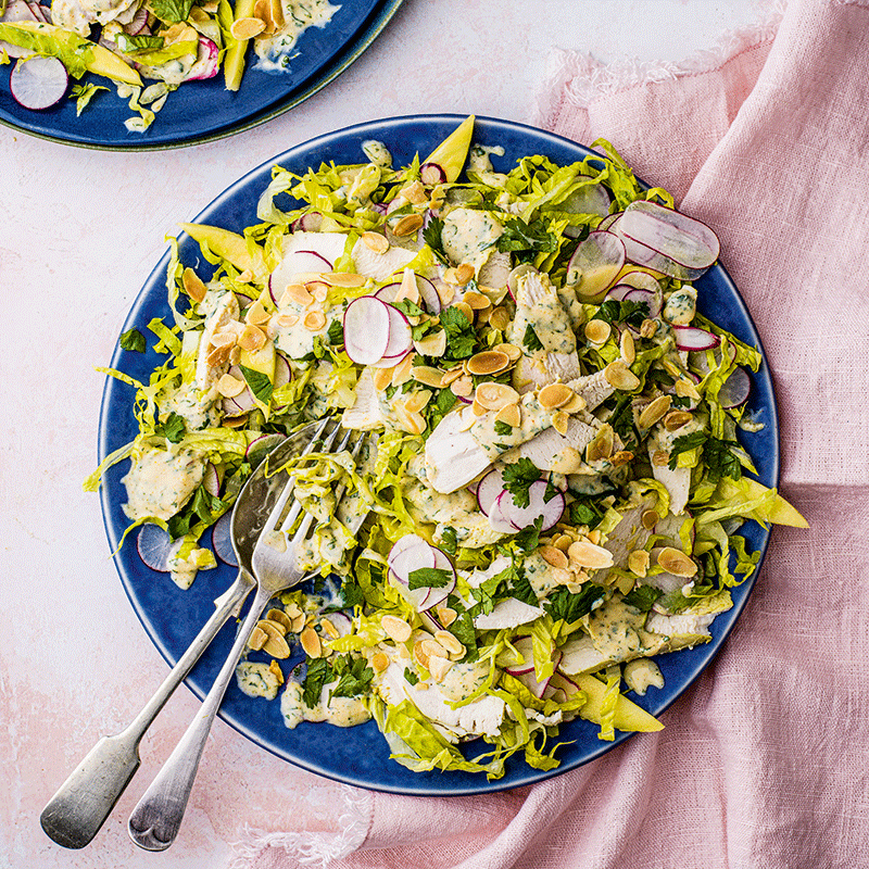 Coronation-style chicken salad