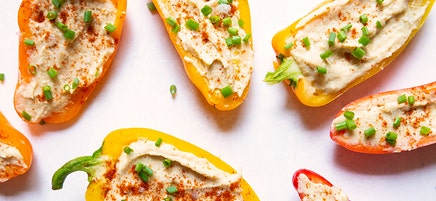 Hummus-Stuffed Mini Peppers