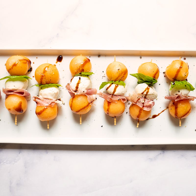 Photo of Prosciutto, melon, and mozzarella skewers by WW