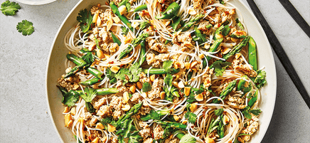 Thai turkey, noodle and asparagus salad