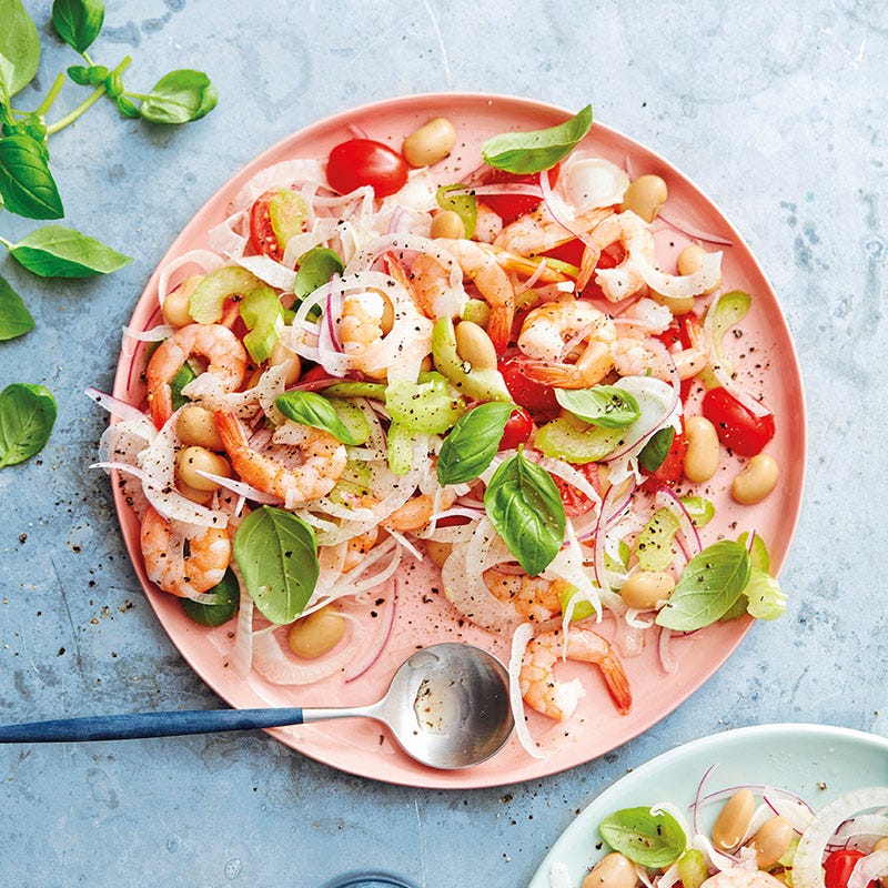 Garnelen-Bohnen-Salat