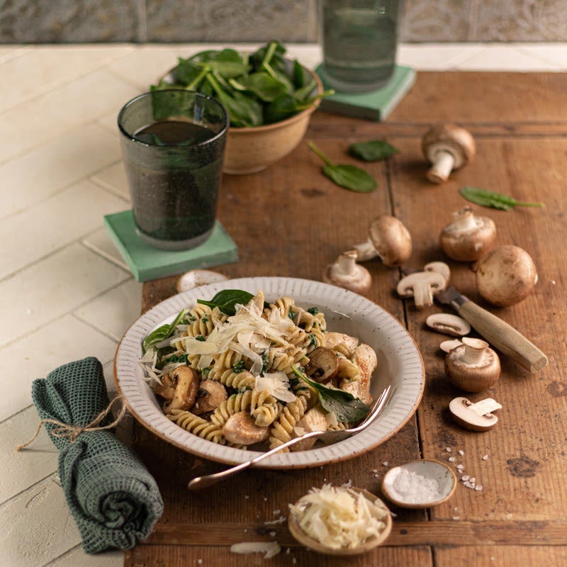 Creamy One-Pot-Pasta mit Poulet und Spinat