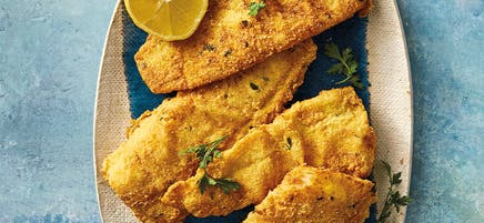 Polenta-crusted fish