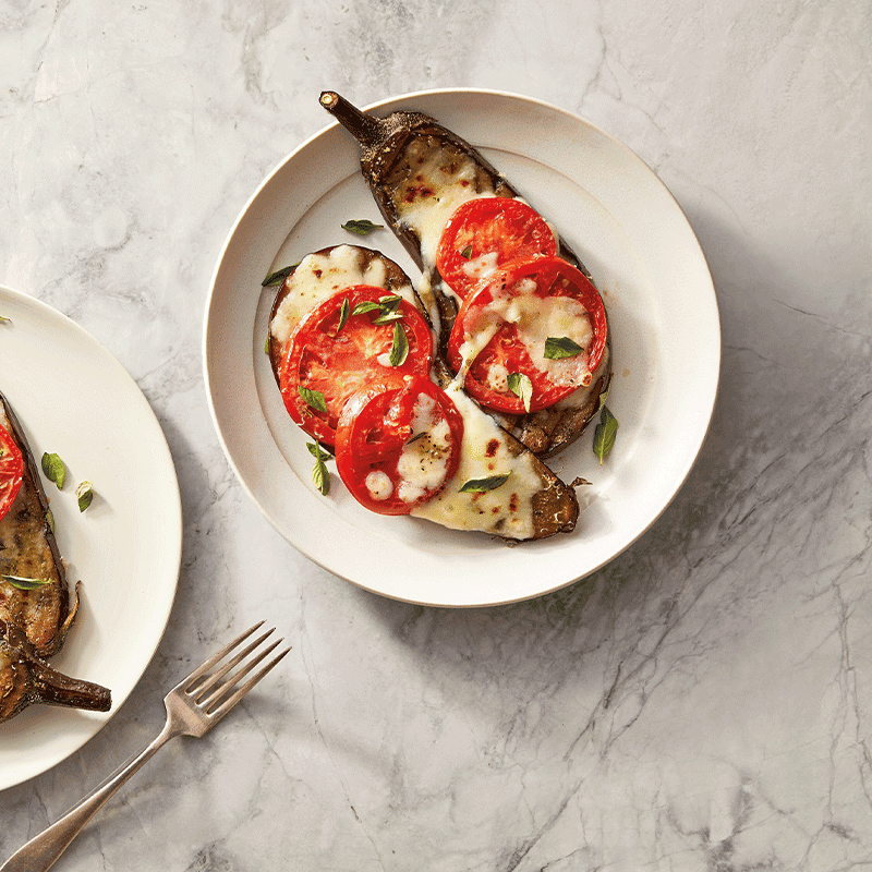 Grilled cheesy eggplant