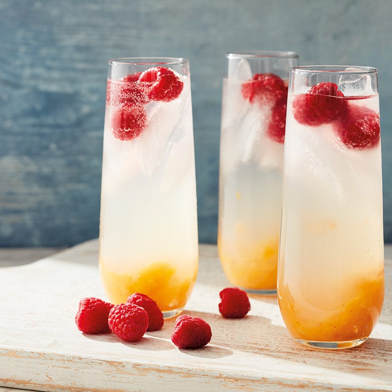 Himbeer-Pfirsich-Mocktail