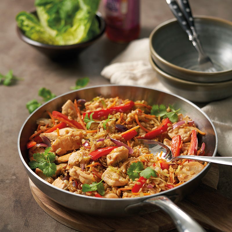 Sweet-Chili-Asiapfanne mit Pute