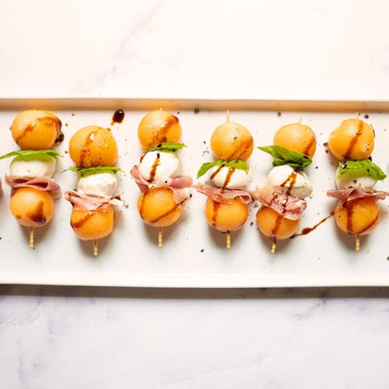 Photo de Brochettes de prosciutto, melon et mozzarella par WW