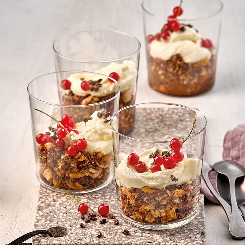 Schoko-Crunch mit cremigem Topping